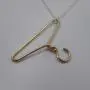 14k Gold Hanger Necklace- Wire Hanger Pendant 14k Gold Hanger Necklace- Wire Hanger Pendant
