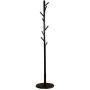 ZXQZ Coat Rack Coat Rack, Solid Wood Floor-Standing Hangers, with 9 Hooks for Coats, Hats, Scarves, Clothes, and Handbags 3 Colors Coat Hangers (Color : Coffee Brown)