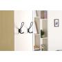 Rustic Entryway Hooks | 10 Pack of Black Wall Mounted Vintage Double Coat Hangers with Large Metal Screws Included