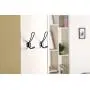 Rustic Entryway Hooks | 10 Pack of Black Wall Mounted Vintage Double Coat Hangers with Large Metal Screws Included