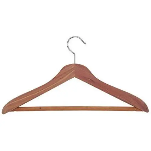 Household Essentials 26507 CedarFresh Deluxe Red Cedar Wood Coat Hanger with Fixed Bar Household Essentials 26507 CedarFresh Deluxe Red Cedar Wood Coat Hanger with Fixed Bar