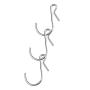 ESFUN 50 Pack Polished Metal Steel Clip Type Small Hanging Hooks Wire S Hooks Connector Hangers with Storage Box, Holds up to 10 lbs