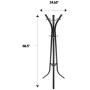 Type A Black Metal Coat Rack | Clothing Hanger with 9 Hooks, Easy Assembly | Perfect for Your Hallway, Entryway or Foyer to Hang Your Clothes & Accessories | Black, 9-Hooks Type A Black Metal Coat Rack | Clothing Hanger with 9 Hooks, Easy Assembly | Perfect for Your Hallway, Entryway or Foyer to Hang Your Clothes & Accessories | Black, 9-Hooks