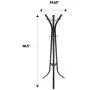 Type A Black Metal Coat Rack | Clothing Hanger with 9 Hooks, Easy Assembly | Perfect for Your Hallway, Entryway or Foyer to Hang Your Clothes & Accessories | Black, 9-Hooks