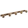 Rishx 5 Row Robe Hook Clothes Hook Wall-Mounted Towel Hanger Door Hook Bathroom Hardware Product Robe Hooks Antique Brass Finish