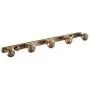 Rishx 5 Row Robe Hook Clothes Hook Wall-Mounted Towel Hanger Door Hook Bathroom Hardware Product Robe Hooks Antique Brass Finish