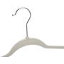 Quality Plastic Non Velvet Non-Flocked Hangers Swivel Hook Ivory (50)