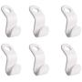 Haidong 6Pack Home Receiving Hook Clothes Hanger Connecting Hook S-Type Thickened Plastic Hook