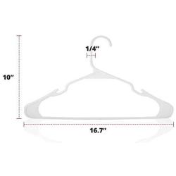 CADIAA 50 Pack Heavyduty Non Slip Hangers with Cascading Hooks White Hooks,Space Saving Clothes Hangers for Pants,Coat,Shirts,Suits,Dress