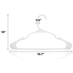 CADIAA 50 Pack Heavyduty Non Slip Hangers with Cascading Hooks White Hooks,Space Saving Clothes Hangers for Pants,Coat,Shirts,Suits,Dress