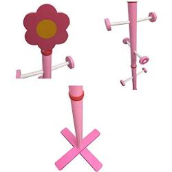 LJHA Childrens Coat Rack Floor Hanger Stand Solid Wood Tree-Shaped Display Coat Stand with 6hooks for Bedroom Living Room Clothes Rack 68.1 Coat Hangers
