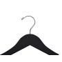 NAHANCO 8217CH Flat Suit Hanger, Chrome Hook, 17", Black (Pack of 100)