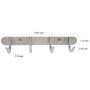 Hook Rail Rack on Wall Mounted - 11 Inch Coat Hooks, Wall Mounted Hangers with 304 Stainless Steel (Brushed Nickel)