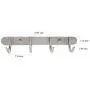 Hook Rail Rack on Wall Mounted - 11 Inch Coat Hooks, Wall Mounted Hangers with 304 Stainless Steel (Brushed Nickel)