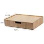 Large Bamboo Drawer 2 PK, Monitor Stand & Stackable Storage Solution for Office Products pens, Pencils, Scissors, notepads, Business Cards and More