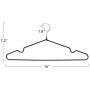 HOUSE DAY Shirt Hangers Metal Hangers Wire Hangers 40 Pack Strong Anti-Slip Hangers Rubber Coated Hangers 16.5 Inch Heavy Duty Hangers