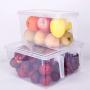 PENGKE Plastic Food Storage Container,with Lid and Handle,Food Storage Organizer Boxes Fresh Boxes for Kitchen Refridgerator Fridge Desk Cabinet Food Storage,Holds Furit Eggs Vegetables,Pack of 4