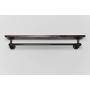 Clothes Rack With 24" Shelf, Rustic Clothing Rack, Industrial Open Shelving, Pipe Shelf with Hanger Rack