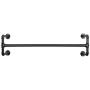 SONGMICS Wall-Mounted Clothes Rack, Industrial Pipe Clothes Hanging Bar, Space-Saving, 43.3 x 11.8 x 11.5 Inches, Holds up to 132 lb, Easy Assembly, for Small Space, Black UHSR64BK