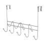 TQVAI Over The Door Coat Hooks Rack Hanging Towels Hangers Organizer- 9 Hooks - Chrome Finish