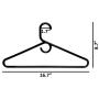 Neaties American Made Black Super Heavy Duty Plastic Hangers, Plastic Clothes Hangers Ideal for Everyday Use, Clothing Standard Hangers, 36pk