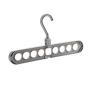 Powerfulline Durable Space Saving Clothes Towel Hook Hanger Closet Organizer Storage Rack Non-Slip Hangers Grey