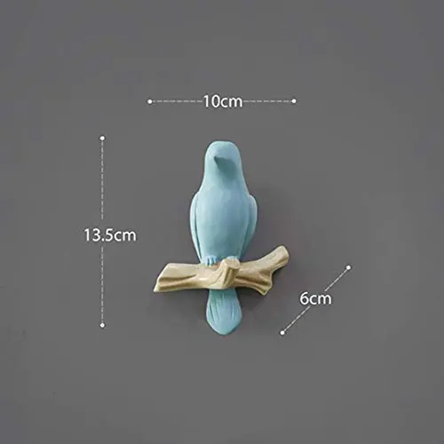 JDSHSO Wall Mounted Home Living Room Decor Hanger Resin Bird Statue Key Holder Coat Clothes Towel Hooks Racks Animal Sculpture (Blue,A Bird) JDSHSO Wall Mounted Home Living Room Decor Hanger Resin Bird Statue Key Holder Coat Clothes Towel Hooks Racks Animal Sculpture (Blue,A Bird)
