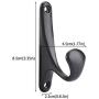 FTVOGUE Metal Hooks, Utility Modern Wall Mounted Coat Hook Bathroom Cloakroom Closet Clothes Rack Space Saver Hanger (Matte Black)