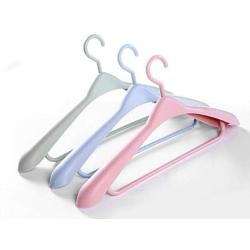 Earchy Standard Hanger,Plastic Hanger Seamless Wide Shoulder Suit Hanger Adult Non-Slip Hanging Coat Suit Hanger-3 Pack