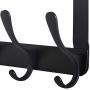 WEBI Over The Door Towel Rack,Over The Door Hook,Door Hanger Over Door Coat Rack Towel Hanger for Hanging Towels,Clothes,Bathroom,Black,2 Packs