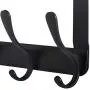 WEBI Over The Door Towel Rack,Over The Door Hook,Door Hanger Over Door Coat Rack Towel Hanger for Hanging Towels,Clothes,Bathroom,Black,2 Packs