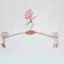 Pack of 5 Underwear Rack with Metal Iron, Children Clothes Hangers, Hangers with Clips for Bra Socks Panties Lingerie Shop Display (Rose Gold)