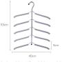 Multilayer Fish Bone Shape Stainless Steel Clothing Storage Racks Clothes Hanger Storage Holder Wardrobe Laundry Drying Rack 2pcs Ramdom Color