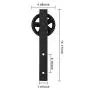 ZEKOO Rustic 11 FT Erfect by Pass Door Hardware Sliding Black Steel Big Wheel Roller Hanger Track for Double Wooden Doors ZEKOO Rustic 11 FT Erfect by Pass Door Hardware Sliding Black Steel Big Wheel Roller Hanger Track for Double Wooden Doors