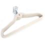 10pcs Plastic Flocking Clothes Hangers with Hook Beige Home Supplies Plastic Hangers for Household Bedroom Store