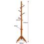 NYDZDM 175CM Coat Rack Stand 8 Hooks Clothes Stand Tree Stylish Wooden Hat Coat Rail Stand Rack Clothes Jacket Storage Hanger Organiser (Color : A)