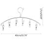 2pcs Hangers Clothes Hanger Stainless Steel 6 Clips Airing Rack Multi-Functional Windproof Clothes Rack Underwear Rack Sock Clip Hang