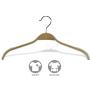 Durable Wooden Clothes Hangers in Natural Finish with Soft Non-slip Strips, boxes of 25 by The Great American Hanger Company Durable Wooden Clothes Hangers in Natural Finish with Soft Non-slip Strips, boxes of 25 by The Great American Hanger Company