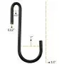 WALLNITURE Multipurpose S Shape Utility Hooks Stainless Steel Black 3.5 Inches Set of 10 WALLNITURE Multipurpose S Shape Utility Hooks Stainless Steel Black 3.5 Inches Set of 10