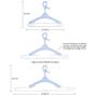 Heavy Duty Extra Wide Hanger Adjustable Shoulder 15.7"-26.5" Drying Hanger with Wind-Proof Swivel Hook 3 Pack, Sturdy Large Hangers for Wide Shirts, Polos, Tops, Cardigans, Heavy Winter Coats, Blue