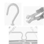 HJYPYJ Magic Hanger,Multi-Clip Windproof Magical Hangers,Detachable PP Hanger,Space-Saving Organizer Hangers, Not Easily Deformed/Gray / 55x34x26cm