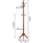 Solid Wood Simple Modern Coat Rack Clothes Rail Corner Coat Hanger Hangers Landing Bedroom Bag Rack (Color : Wood Color)