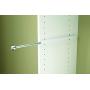 Easy Track Sliding Wardrobe Rod, White