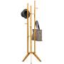 Zhouminli Household Products 167cm Wooden Coat Rack Stand 6 Bold Hooks Clothes Stand Tree Stylish Wooden Hat Coat Rail Stand Rack Clothes Jacket Storage Hanger Organiser for Homes