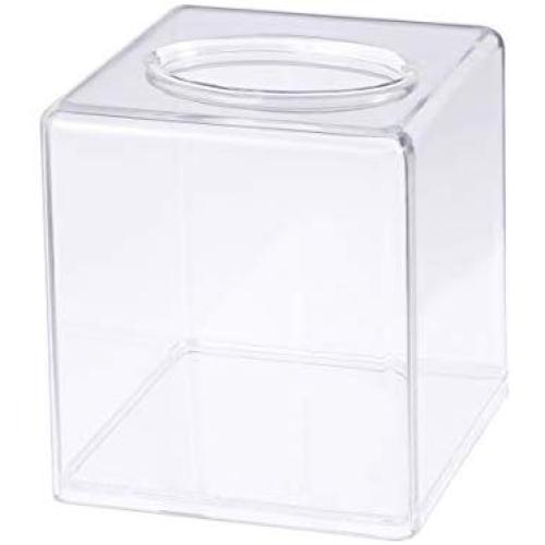 OUNONA Acrylic Square Tissue Case Transparent Tissue Holder Paper Storage Boxes Craft Home Supplies