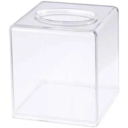 OUNONA Acrylic Square Tissue Case Transparent Tissue Holder Paper Storage Boxes Craft Home Supplies