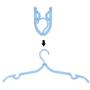 Gaiatop Clothes Hangers, 10PCS Portable Folding Clothes Hanger Foldable Clothes Drying Rack for Travel Blue