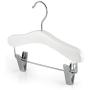 HANGERWORLD 12 White 9.8inch Wooden Kids Coat Clothes Garment Clip Hangers Baby Toddler