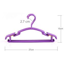 20 PCs 2715 cm Children Clothes Hanger Baby Coat Towel Storage Organizer with Hooks Wardrobe Space Save Random Color