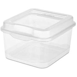 STERILITE 18038612 Plastic FlipTop Latching Storage Container, Clear (48 Pack)